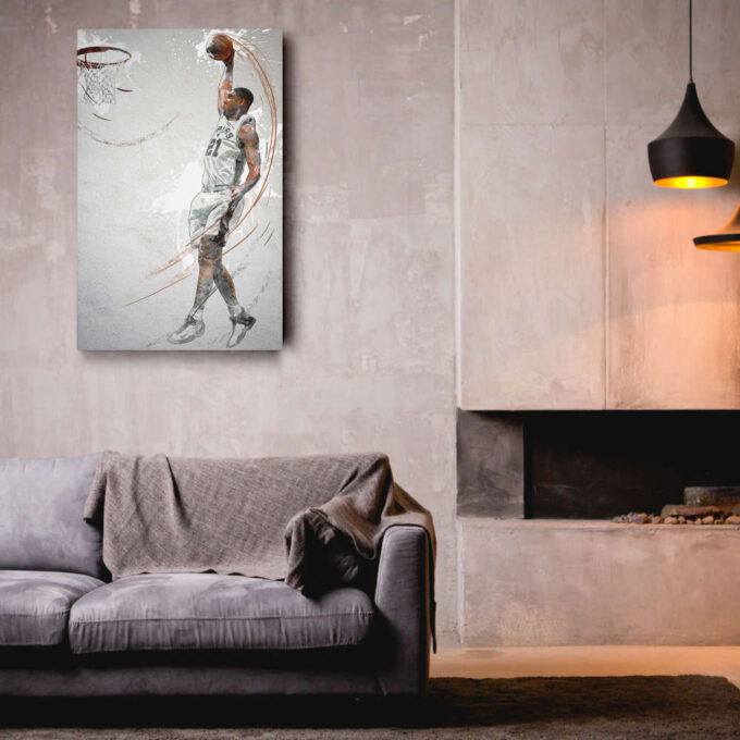 Tim Duncan Poster Dunk San Antonio Spurs NBA Framed Wall Art Home Decor Canvas Print Artwork