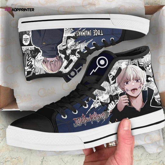 Toge Inumaki Custom Canvas High Top Shoes For Fans Jujutsu Kaisen Anime Toge Inumaki Custom Canvas High Top Shoes For Fans Jujutsu Kaisen Anime