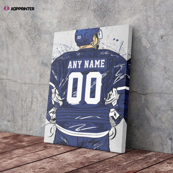 Toronto Maple Leafs Jersey NHL Personalized Jersey Custom Name and Number Canvas Wall Art Home Decor