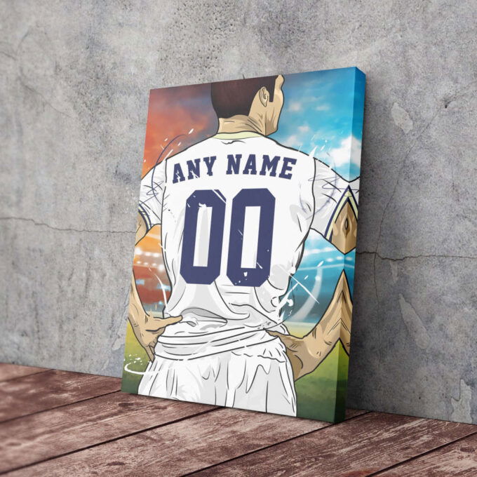 Tottenham Hotspur F.C. Jersey Soccer Personalized Jersey Custom Name and Number Canvas Wall Art Home Decor Framed Poster Man Cave Gift