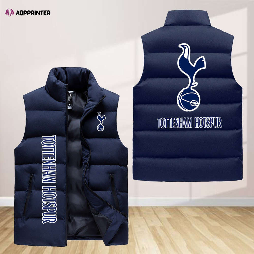 Tottenham Hotspur F.C Sleeveless Puffer Jacket Custom For Fans Gifts Tottenham Hotspur F.C Sleeveless Puffer Jacket Custom For Fans Gifts
