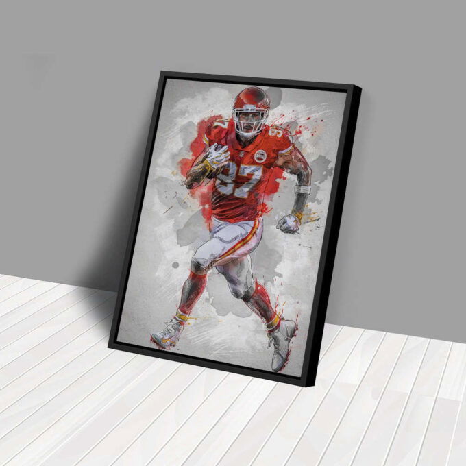 Travis Kelce Poster Kansas City Chiefs NFL Framed Wall Art Home Decor Canvas Print Artwork