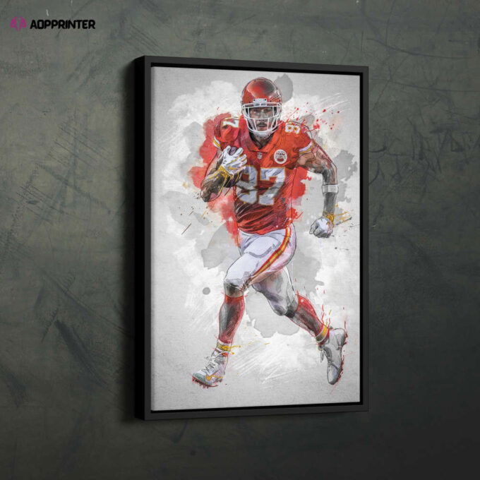 Travis Kelce Poster Kansas City Chiefs NFL Framed Wall Art Home Decor Canvas Print Artwork