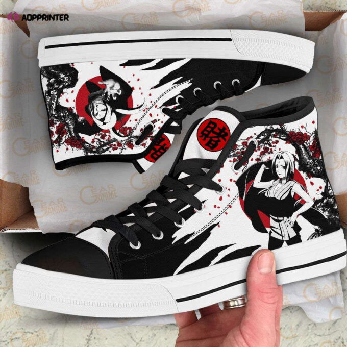 Tsunade High Top Shoes Custom Naruto Anime Japan Style For Fans
