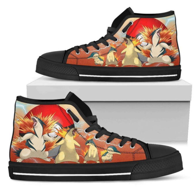Typhlosion High Top Shoes Custom For Fans Pokemon