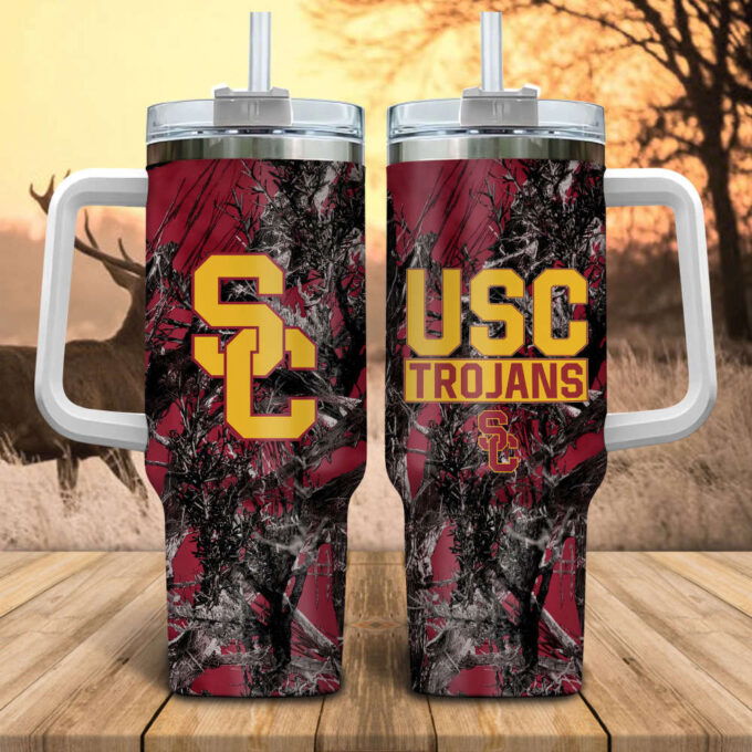 USC Trojans NCAA Hunting Personalized Stanley Tumbler 40oz Gift for Fans