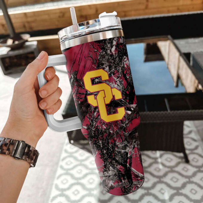 USC Trojans NCAA Hunting Personalized Stanley Tumbler 40oz Gift for Fans