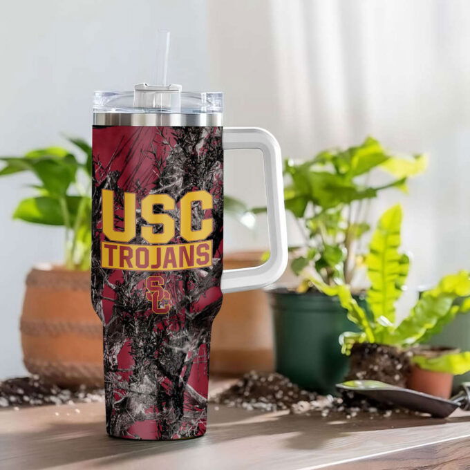 USC Trojans NCAA Hunting Personalized Stanley Tumbler 40oz Gift for Fans