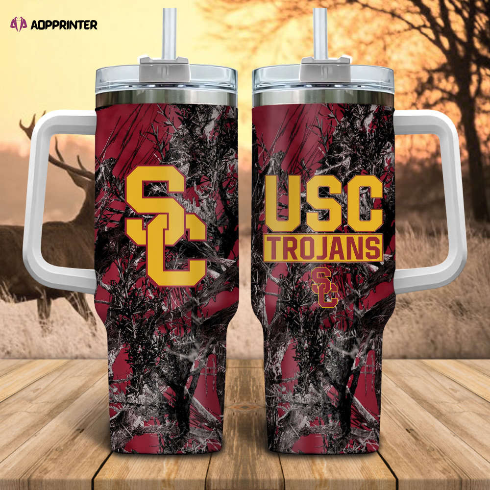 USC Trojans NCAA Hunting Personalized Stanley Tumbler 40oz Gift for Fans USC Trojans NCAA Hunting Personalized Stanley Tumbler 40oz Gift for Fans