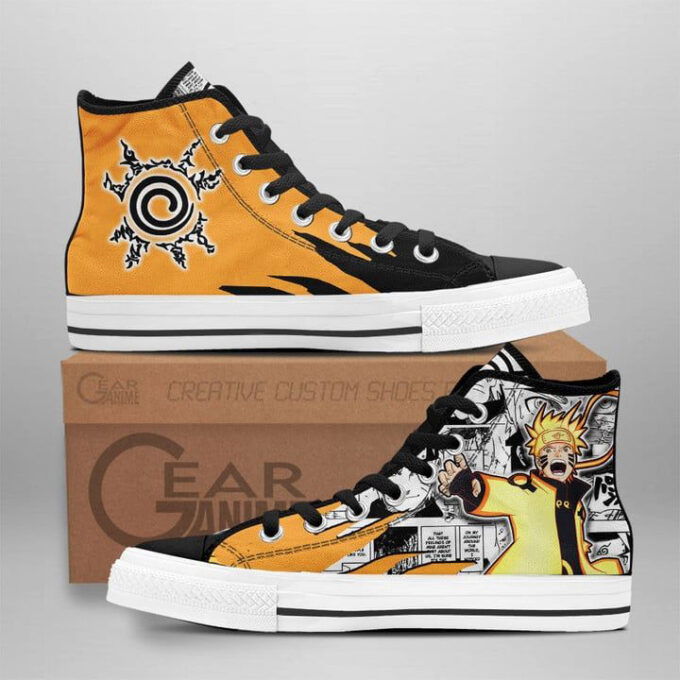 Uzumaki Bijuu Mode Emblem High Top Shoes Custom Naruto Anime For Fans