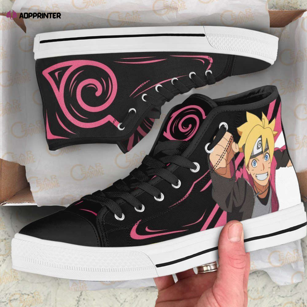 Uzumaki Boruto High Top Shoes Custom Naruto Anime For Fans Uzumaki Boruto High Top Shoes Custom Naruto Anime For Fans