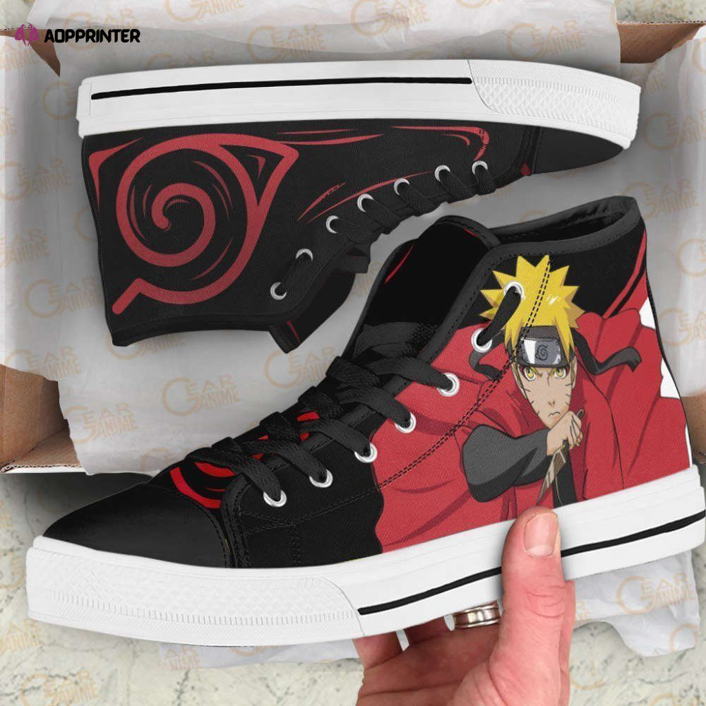 Uzumaki Sage Mode High Top Shoes Custom Naruto Anime For Fans Uzumaki Sage Mode High Top Shoes Custom Naruto Anime For Fans