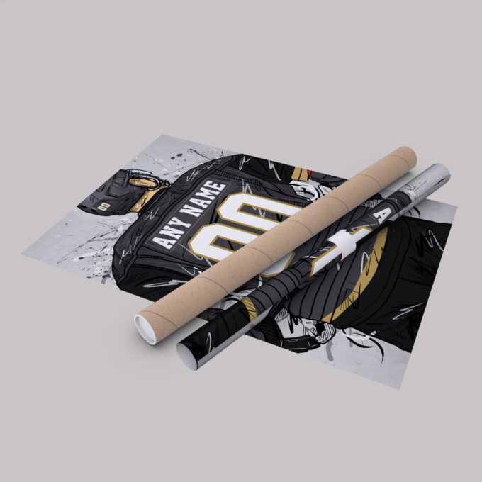 Vegas Golden Knights Jersey NHL Personalized Jersey Custom Name and Number Canvas Wall Art Home Decor Framed Poster Man Cave Gift