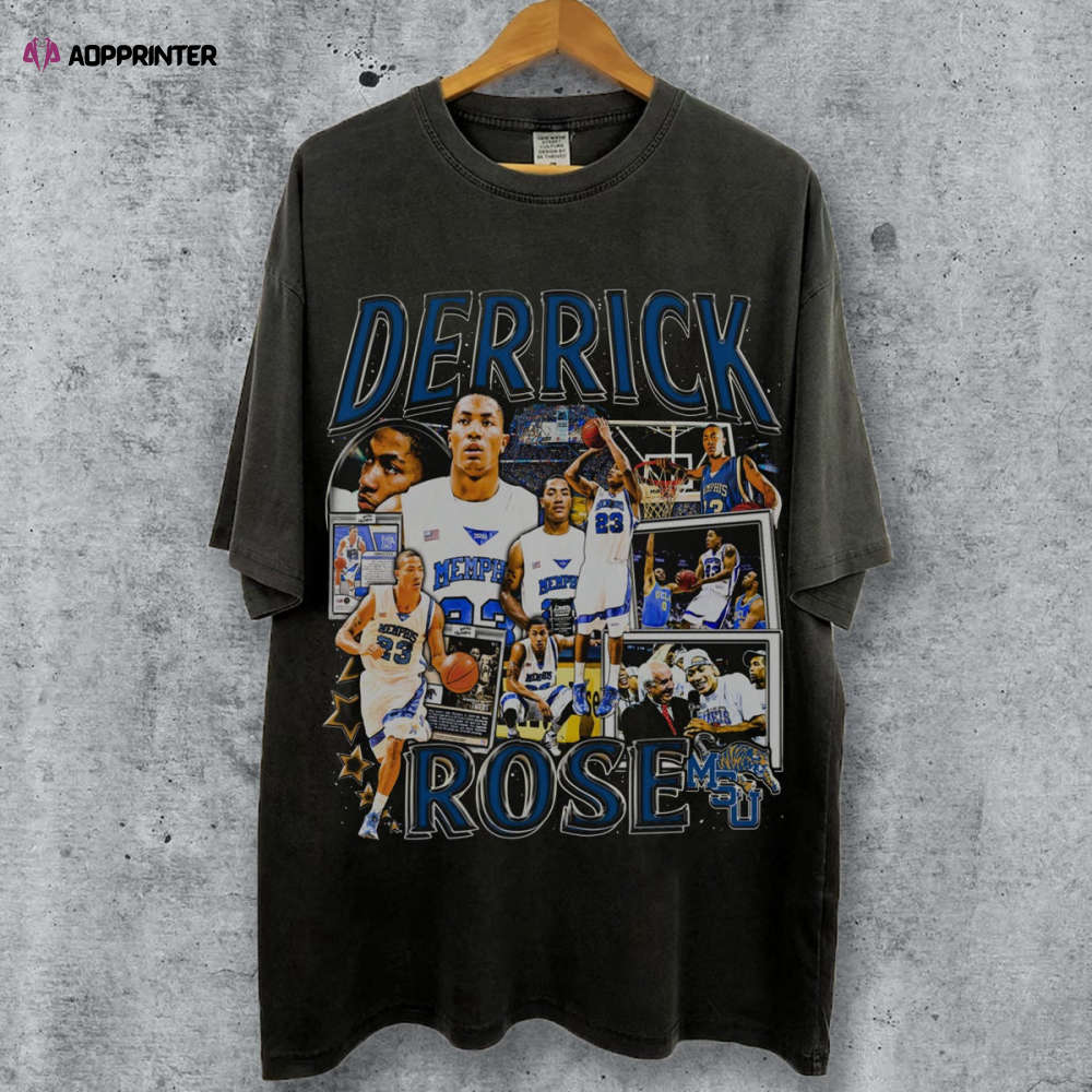 Vintage 90s Basketball Bootleg Style T-Shirt Derrick Rose Graphic Tee Derrick Rose Shirt Retro Basketball Shirt Unisex T-Shirt Vintage 90s Basketball Bootleg Style T-Shirt Derrick Rose Graphic Tee Derrick Rose Shirt Retro Basketball Shirt Unisex T-Shirt