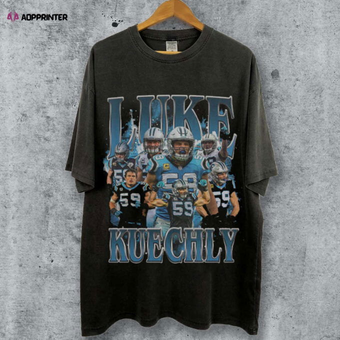 Vintage 90s Luke Kuechly T-Shirt Luke Kuechly Sweatshirt American Football Gift For Women and Man Unisex T-Shirt