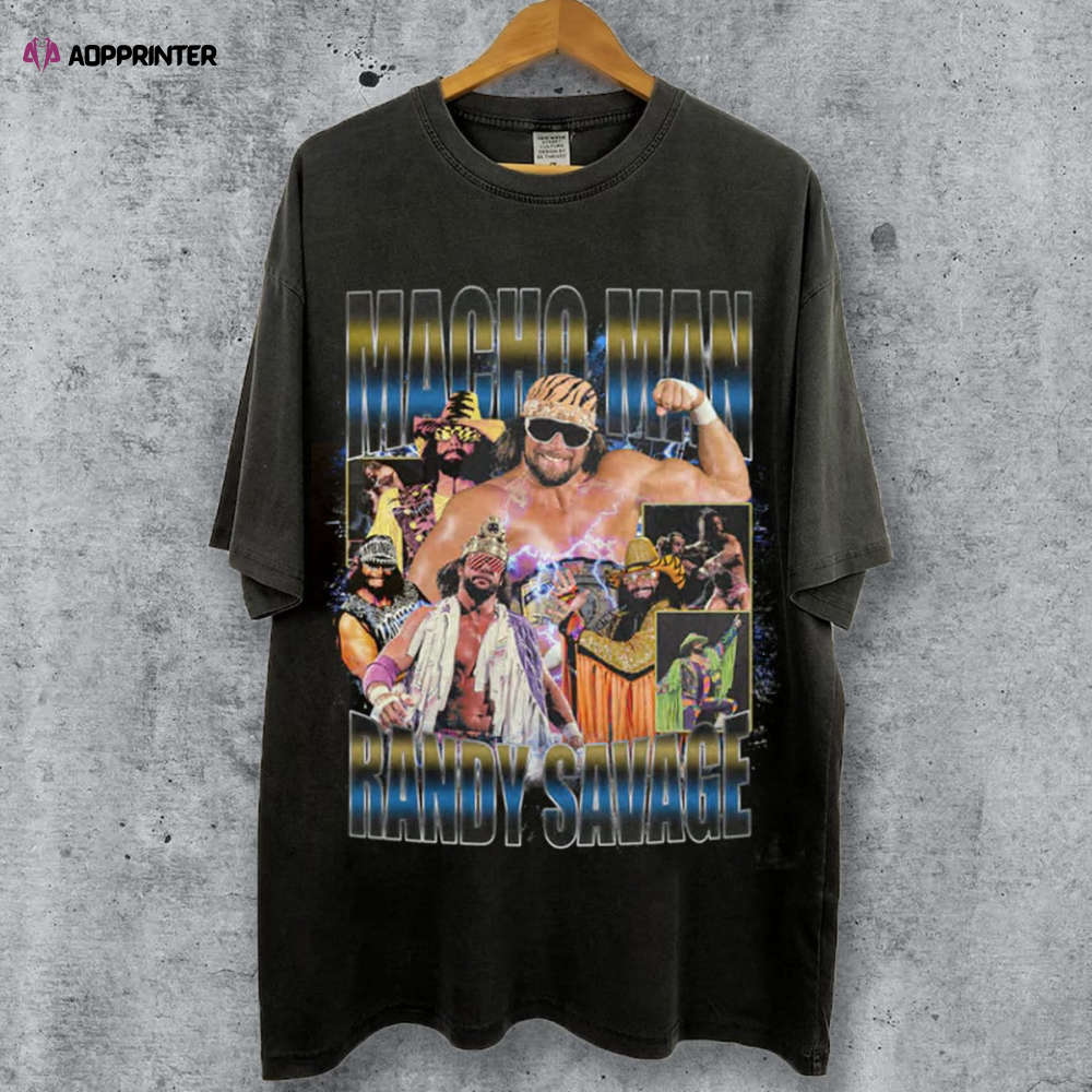 Vintage Bootleg Style Randy Macho Man Savage Shirt Randy Savage Wrestling T-Shirt 90s Graphic Tee Vintage Bootleg Style Randy Macho Man Savage Shirt Randy Savage Wrestling T-Shirt 90s Graphic Tee