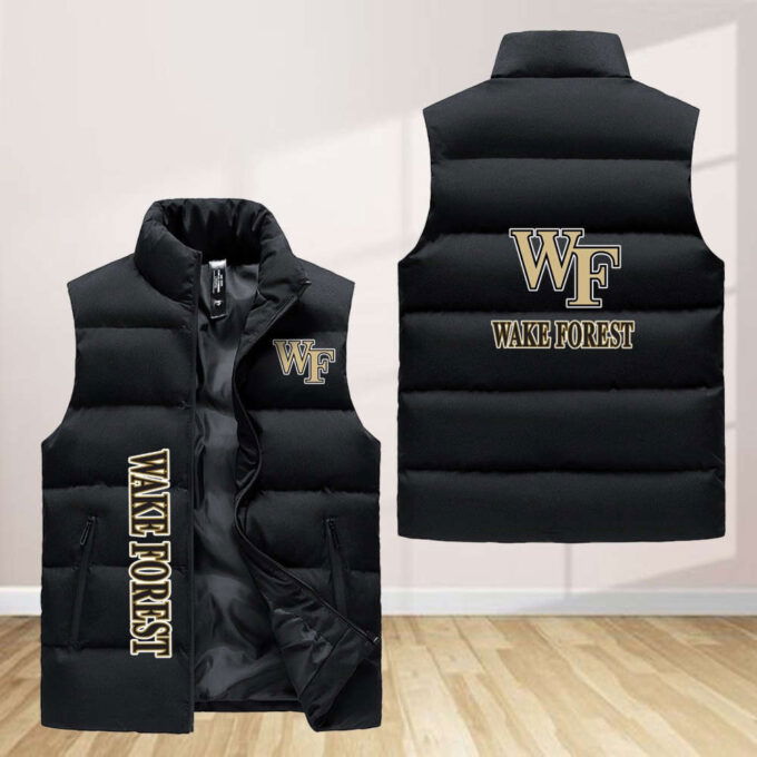Wake Forest Demon Deacons Sleeveless Puffer Jacket Custom For Fans Gifts