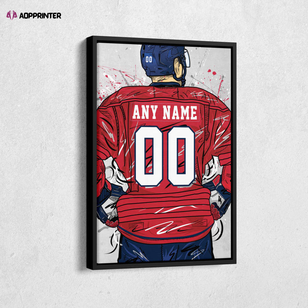 Washington Capitals Jersey NHL Personalized Jersey Custom Name and Number Canvas Wall Art Home Decor Framed Poster Man Cave Gift Washington Capitals Jersey NHL Personalized Jersey Custom Name and Number Canvas Wall Art Home Decor Framed Poster Man Cave Gift
