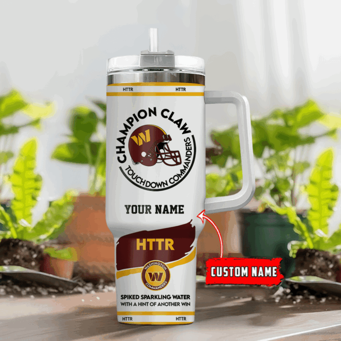 Washington Commanders Champion Claw NFL Personalized Stanley Tumbler 40Oz Gift for Fans