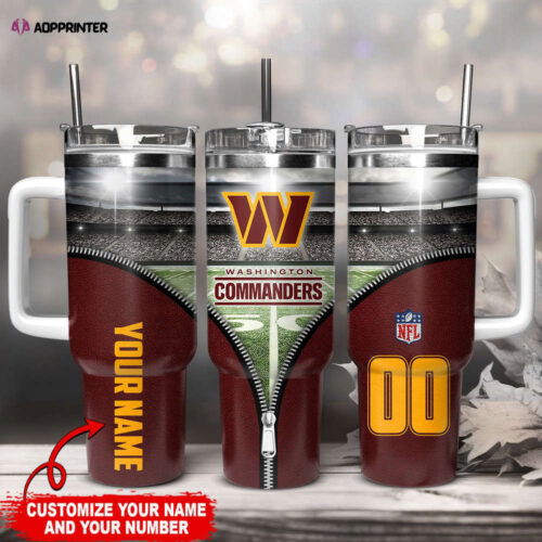 Cart 5 Washington Commanders NFL 40oz Stanley Tumbler Gift for Fans