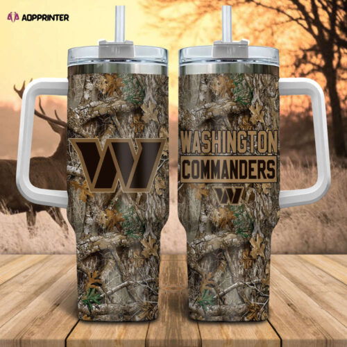 Cart 3 Washington Commanders NFL Hunting Tumbler Stanley Tumbler 40oz Gift for Fans