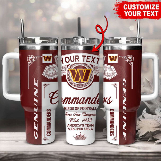 Washington Commanders NFL Kings Of Football Custom Your Text Stanley Tumbler 40Oz Gift for Fans