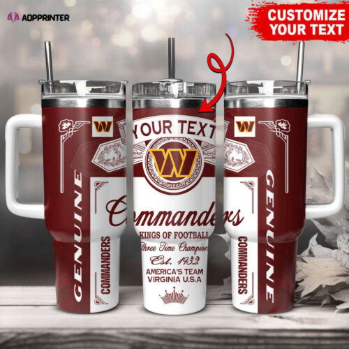 Cart 5 Washington Commanders NFL Kings Of Football Custom Your Text Stanley Tumbler 40Oz Gift for Fans