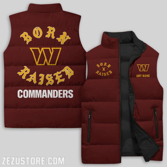 Washington Commanders NFL Sleeveless Puffer Jacket Custom For Fans Gifts