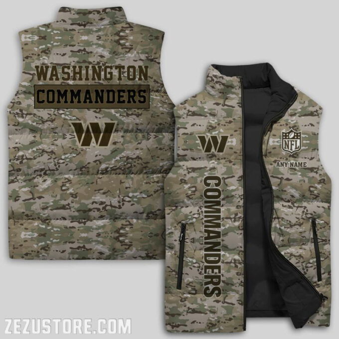 Washington Commanders NFL Sleeveless Puffer Jacket Custom For Fans Gifts