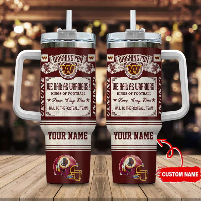 Washington Commanders NFL Vintage King Of Football Custom Name 40oz Stanley Tumbler Gift for Fans