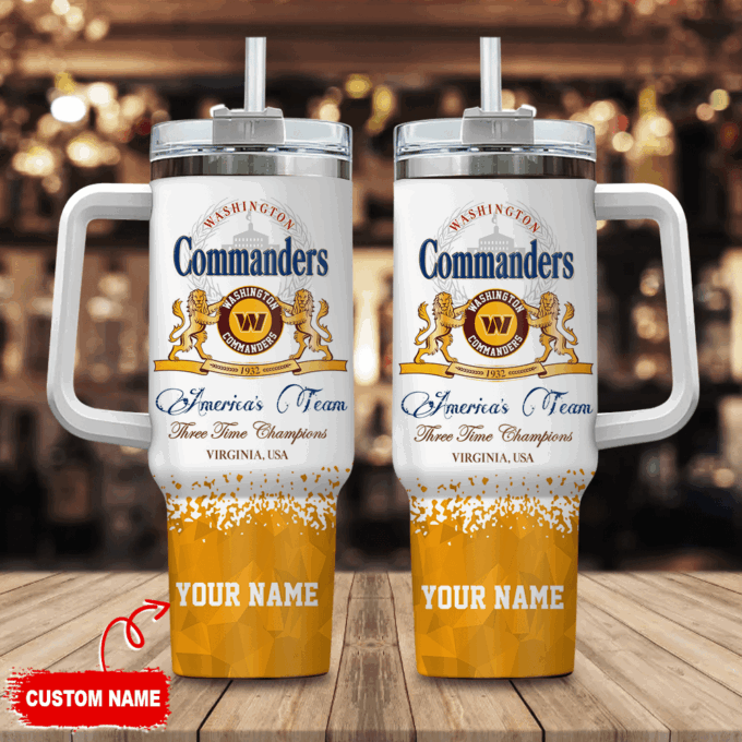 Washington Commanders Personalized NFL Champions Modelo 40oz Stanley Tumbler Gift for Fans