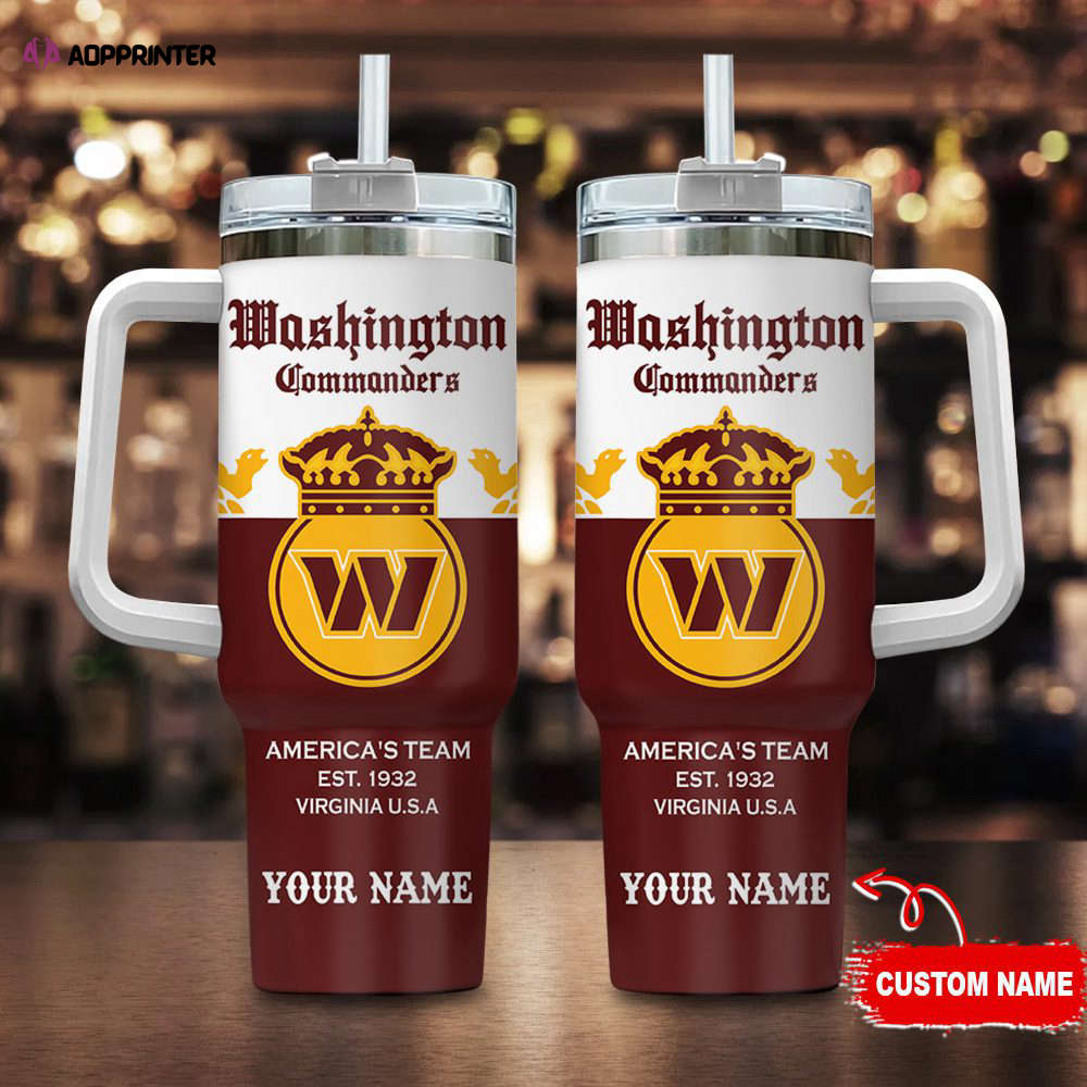 Washington Commanders Personalized NFL Corona Extra 40oz Stanley Tumbler Gift for Fans Washington Commanders Personalized NFL Corona Extra 40oz Stanley Tumbler Gift for Fans