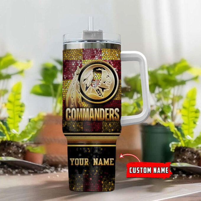 Washington Commanders Personalized NFL Glitter 40oz Stanley Tumbler Gift for Fans
