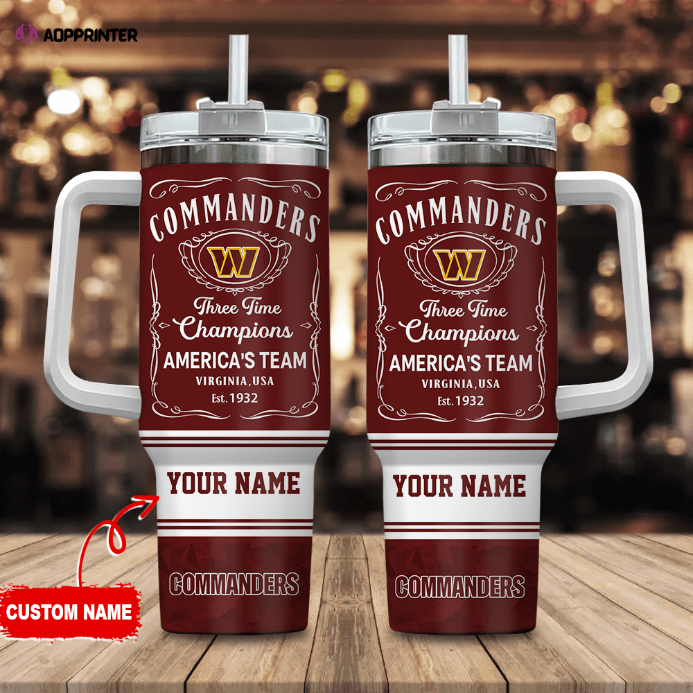 Washington Commanders Personalized NFL Jack Daniel’s 40oz Stanley Tumbler Gift for Fans Washington Commanders Personalized NFL Jack Daniel’s 40oz Stanley Tumbler Gift for Fans