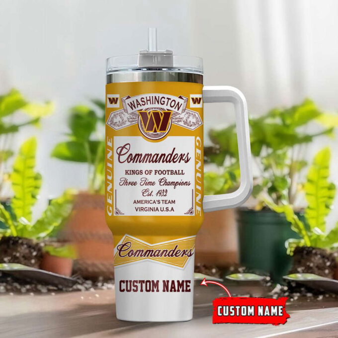Washington Commanders Personalized NFL Nutrition Facts 40oz Stanley Tumbler Gift for Fans