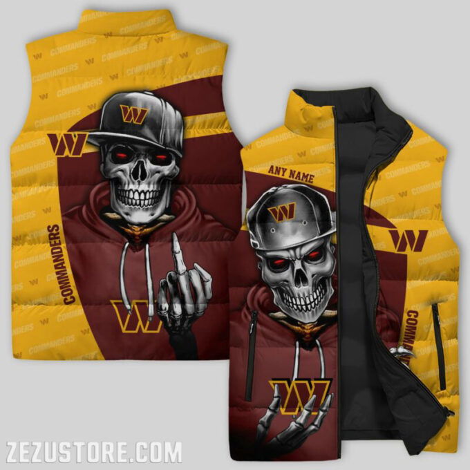 Washington Commanders Sleeveless Puffer Jacket Custom For Fans Gifts