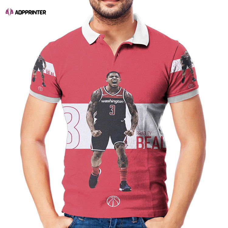 Washington Wizards Bradley Beal18 3D Gift for Fans Polo Shirt Washington Wizards Bradley Beal18 3D Gift for Fans Polo Shirt