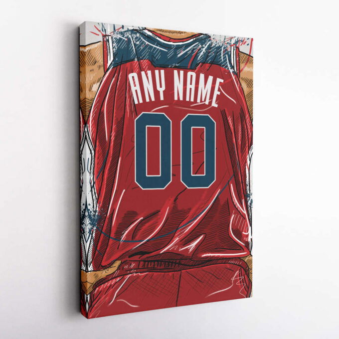 Washington Wizards Jersey Personalized Jersey NBA Custom Name and Number Canvas Wall Art Home Decor Framed Poster Man Cave Gift