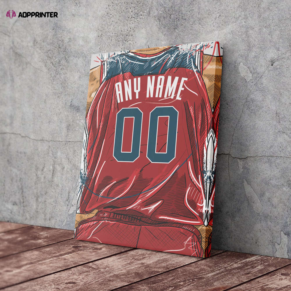 Washington Wizards Jersey Personalized Jersey NBA Custom Name and Number Canvas Wall Art Home Decor Man Cave Gift Washington Wizards Jersey Personalized Jersey NBA Custom Name and Number Canvas Wall Art Home Decor Man Cave Gift