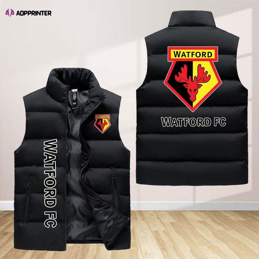 Watford Sleeveless Puffer Jacket Custom For Fans Gifts Watford Sleeveless Puffer Jacket Custom For Fans Gifts
