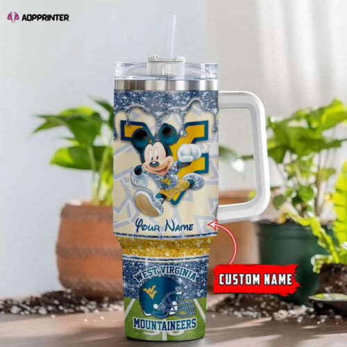 Cart 5 West Virginia Mountaineers NCAA Style Personalized Stanley Tumbler 40oz Gift for Fans