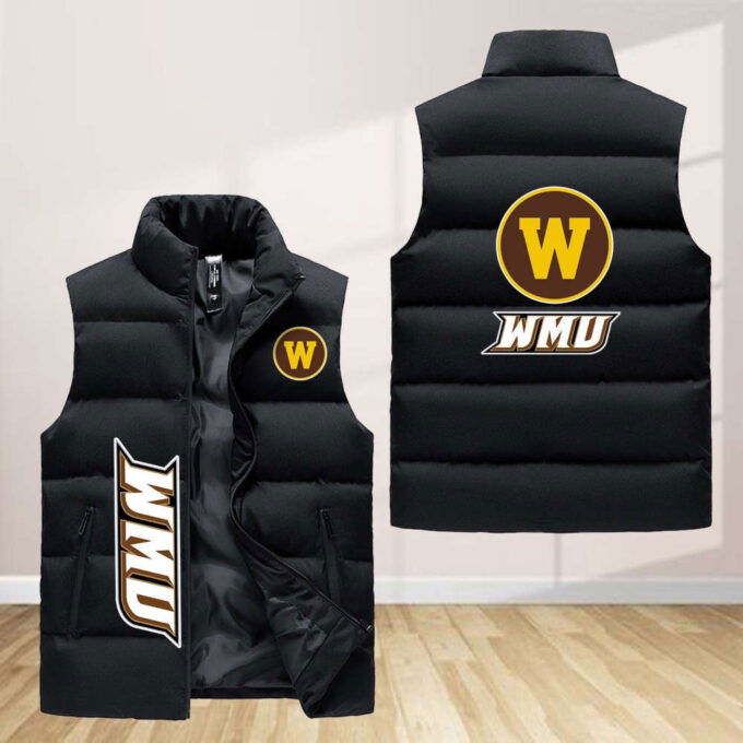 Western Michigan Broncos Sleeveless Puffer Jacket Custom For Fans Gifts