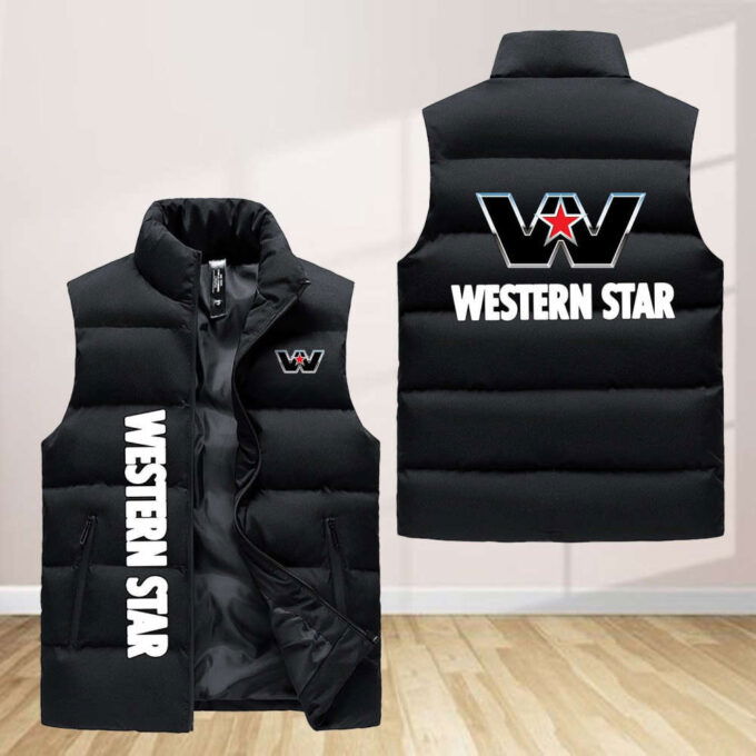 Western Star Sleeveless Puffer Jacket Custom For Fans Gifts
