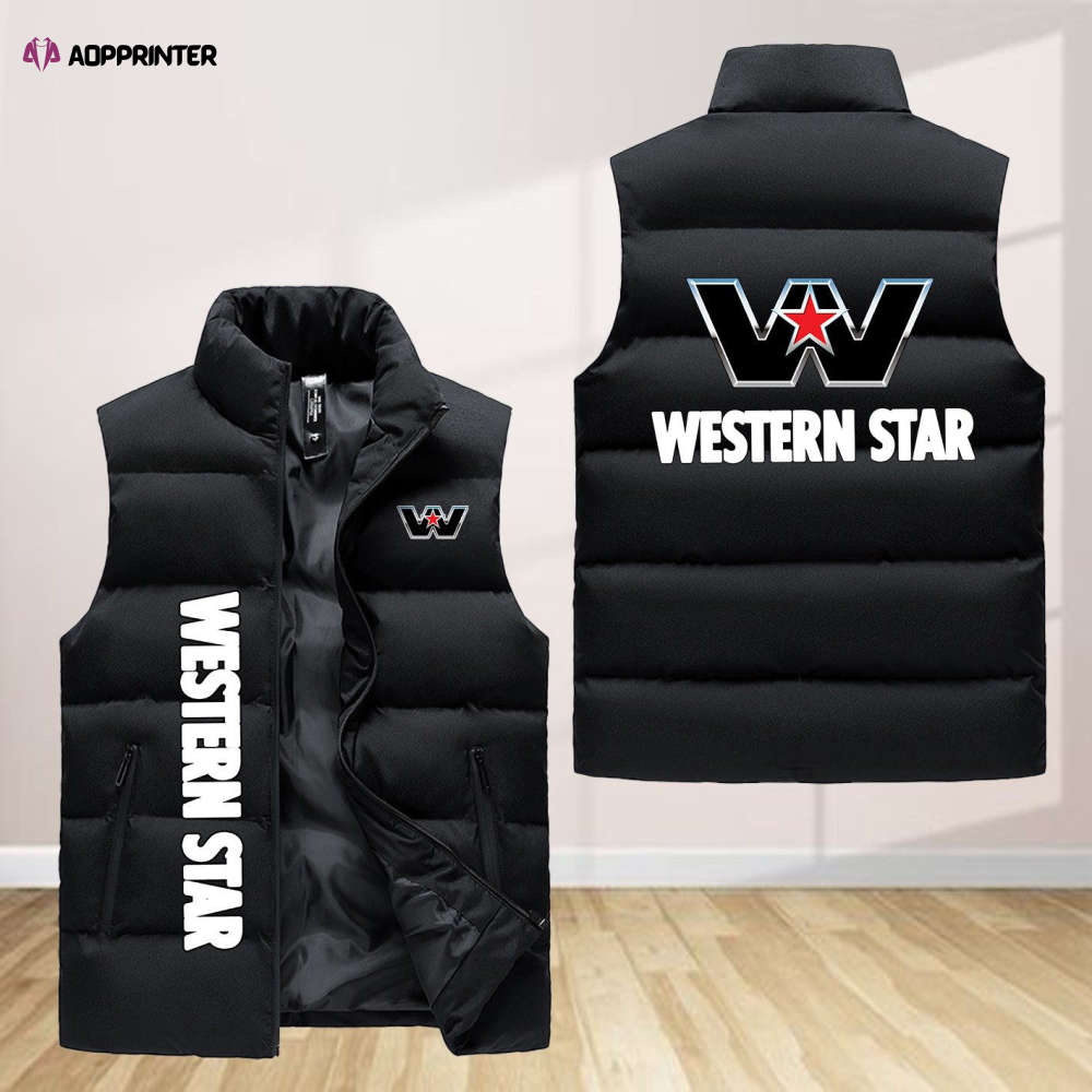 Western Star Sleeveless Puffer Jacket Custom For Fans Gifts Western Star Sleeveless Puffer Jacket Custom For Fans Gifts