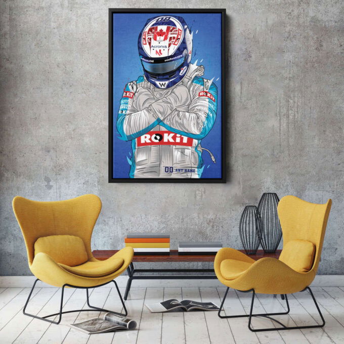 Williams Jersey Formula 1 Personalized Jersey Custom Name and Number Canvas Wall Art Home Decor Framed Poster Man Cave Gift