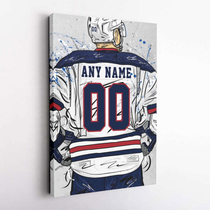 Winnipeg Jets Jersey NHL Personalized Jersey Custom Name and Number Canvas Wall Art Home Decor Framed Poster Man Cave Gift