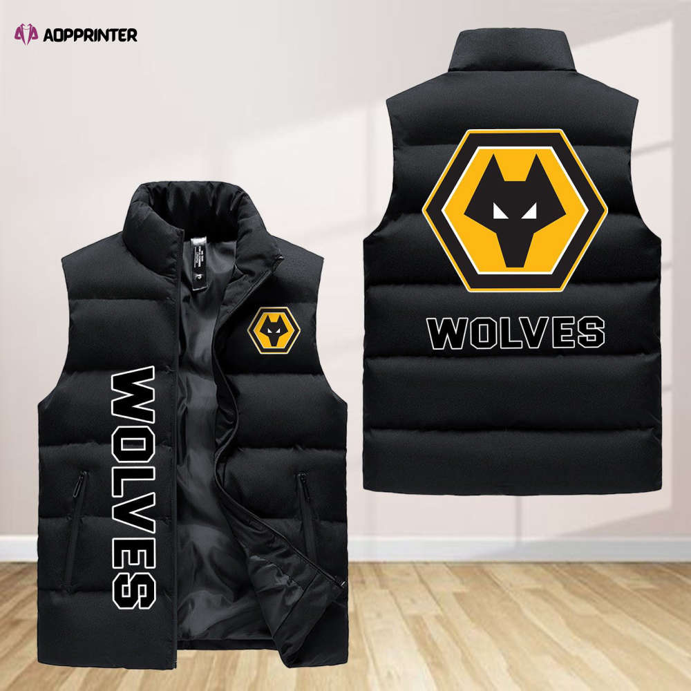 Wolverhampton Wanderers F.C Sleeveless Puffer Jacket Custom For Fans Gifts Wolverhampton Wanderers F.C Sleeveless Puffer Jacket Custom For Fans Gifts