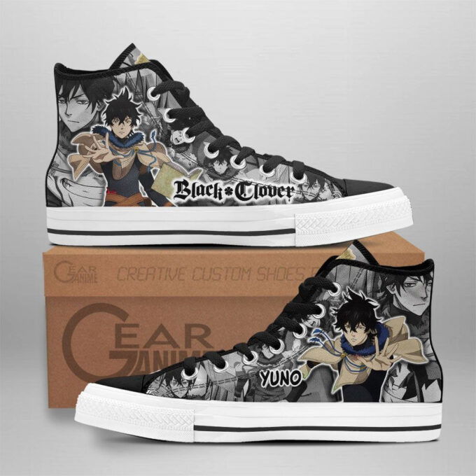 Yuno High Top Shoes Custom Black Clover Anime For Fans