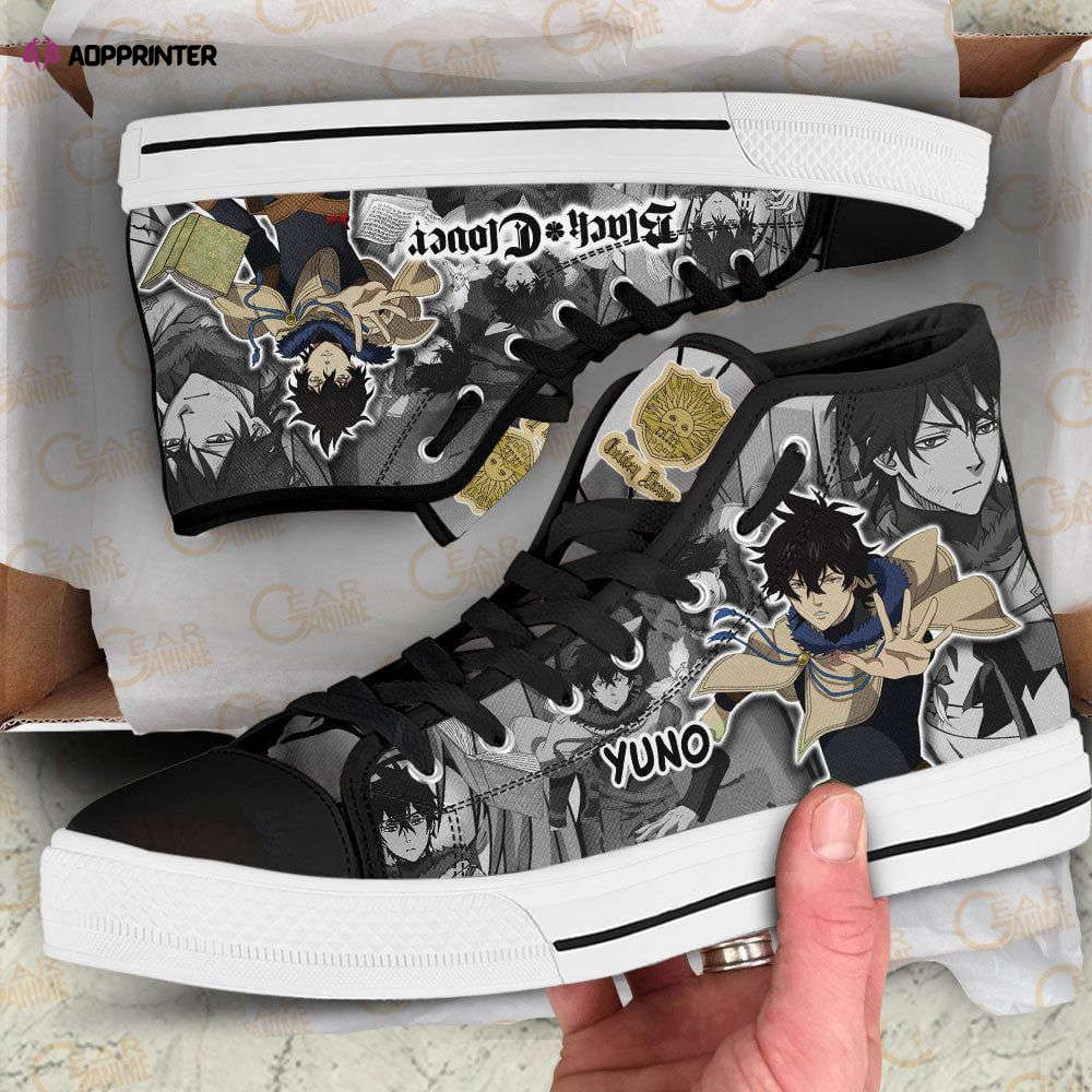 Yuno High Top Shoes Custom Black Clover Anime For Fans Yuno High Top Shoes Custom Black Clover Anime For Fans