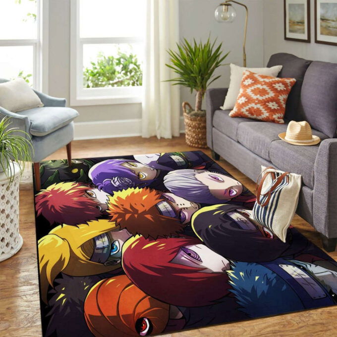 Akatsuki Naruto Carpet Rug Living Room Floor Decor Fan Gifts